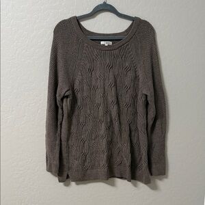 Sonoma Brown Cable Knit Sweater
